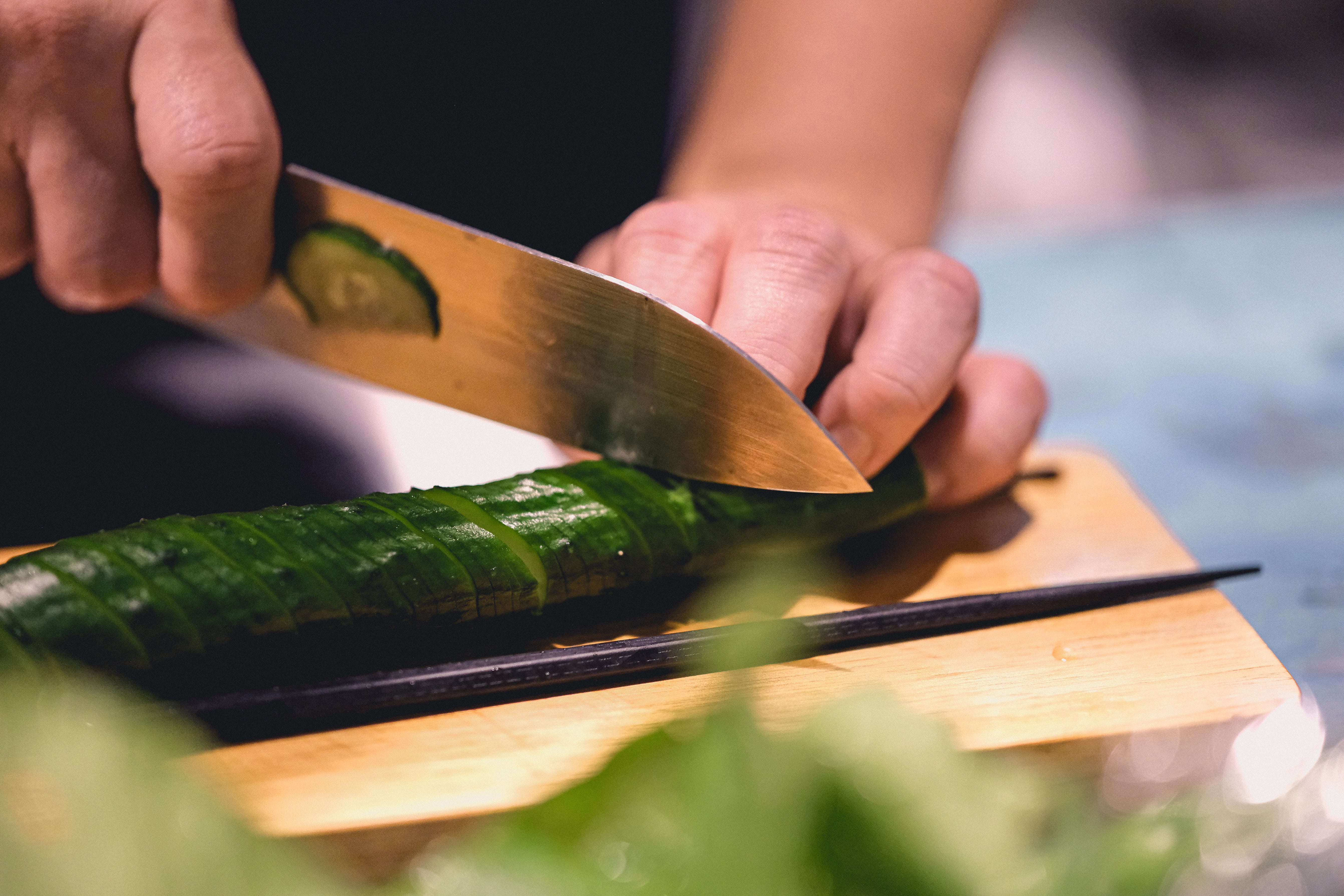 Step 1: cut a single vegetable